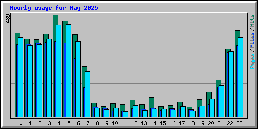 Hourly usage for May 2025